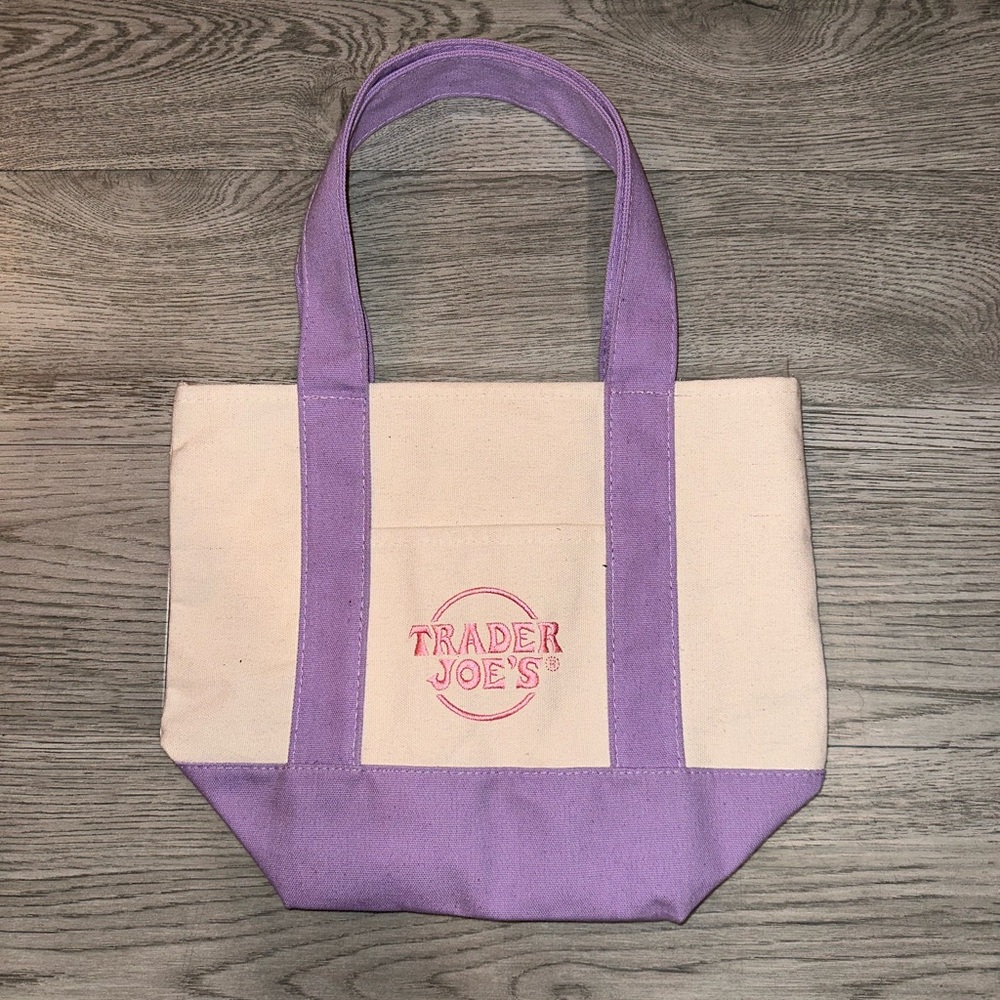 Purple and Cream Tote Bag